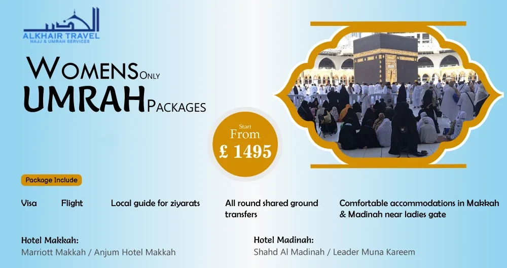 Our Women Only Rabi ul Awwal Umrah Packages 2026 <strong>Designed with Ladies Specific Amenities</strong> Resolve All Females’ Lone Umrah Travelling Concerns