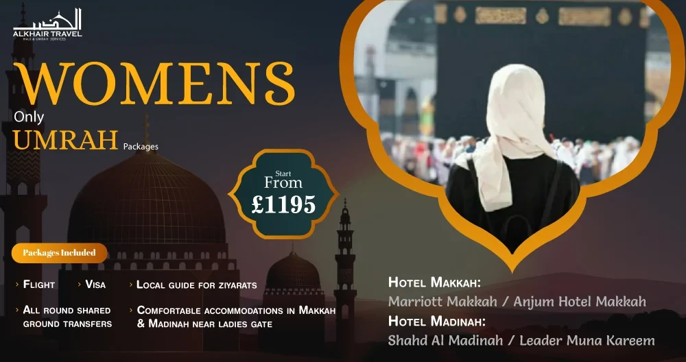 Our Women Only Rajab Umrah Packages Devised <strong>with Ladies Specific Amenities</strong> Solve All Females’ Umrah Alone Umrah Travelling Concerns